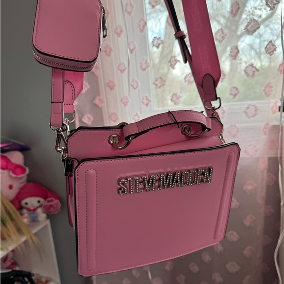 Steve Madden fondant Pink bevelyn-g satchel Crossbody Bag - Picture 1 of 5